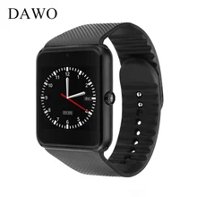 DAWO Bluetooth Cerdas menonton GT08 Smartwatch untuk ios Android Dengan Sim Card Hidup Waterproof Sync Notifier Jam tangan dengan Kamera (Cina)