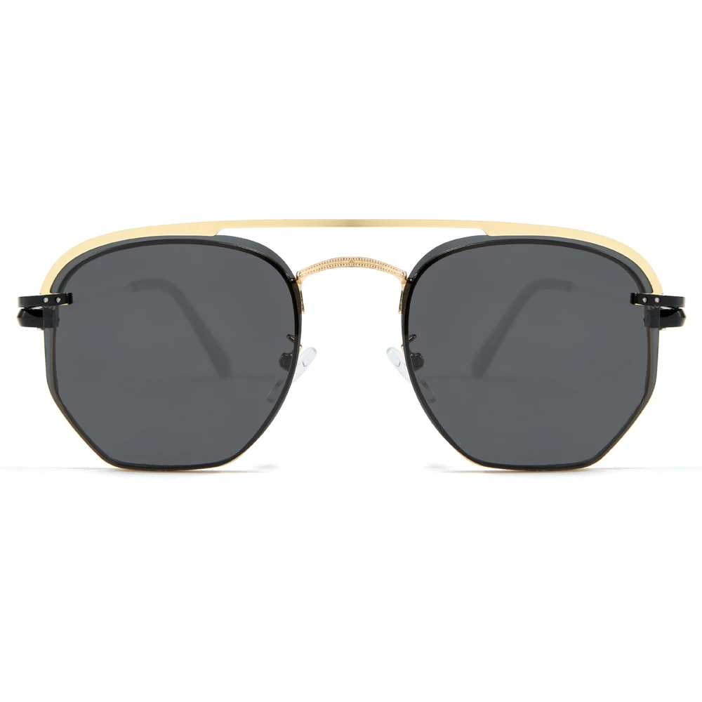 Поляризационные солнцезащитные очки Peekaboo на застежке, квадратные мужские золотисто-желтые, женский зажим для очков, солнцезащитные очки, Мужская металлическая оправа для вождения