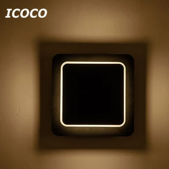 

ICOCO Creative 5w Bedside Wall Lamp Rotatable Living Room LED Wall Lamp Home Decor Modern Square Lamp Bedroom Night Light Sale