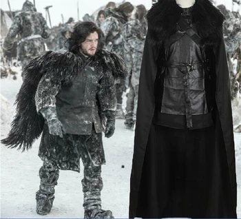 

Halloween costumes for adult Men Song of Ice and Fire Game of Thrones jon snow cosplay costume