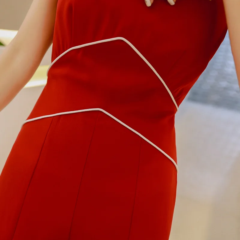2019 Summer Sexy V-neck High Slit Woman Jumpsuit Eleglant Red Elegant Bodysuit Rompers Womens Jumpsuit Combinaison Femme 2019 Summer Sexy V-neck High Slit Woman Jumpsuit Eleglant Red Elegant Bodysuit Rompers Womens Jumpsuit Combinaison Femme