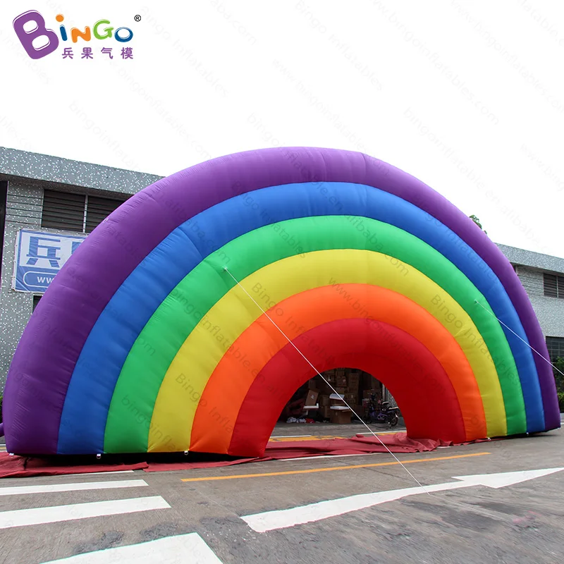 

customized 12*6m inflatable rainbow color archway for event decoration -toys