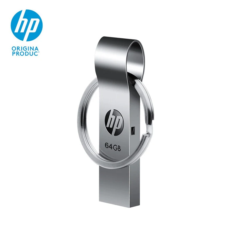 Новый USB флеш накопитель HP объемом 64 ГБ металлические накопители кольцо для