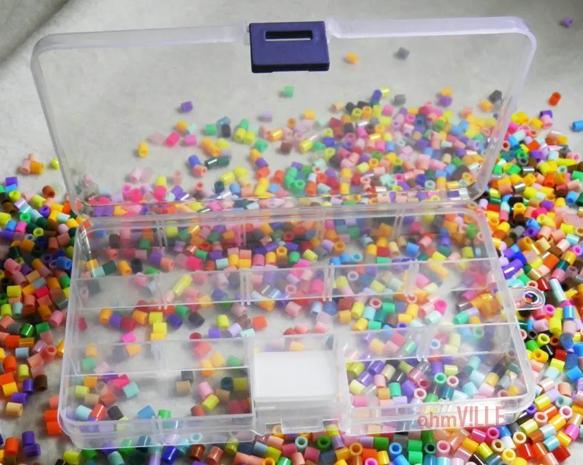 Buy 5mm Perler 15 Bags Perler Beads + 15 Grids Storage
