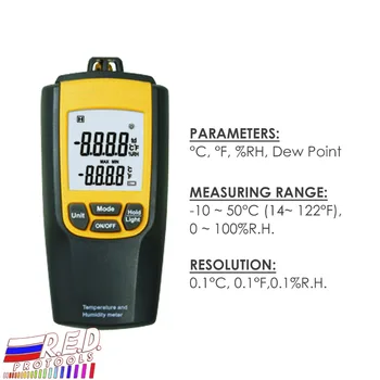 

Handheld Digital 3-in-1 Humidity Hygrometer Dew Point Temperature Thermometer