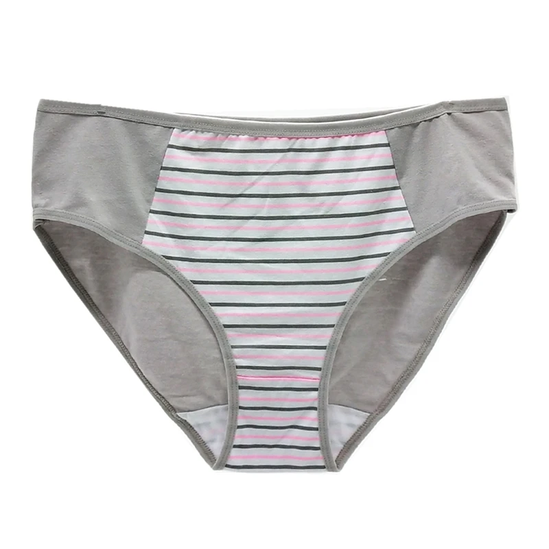 

women striped big size underwear Cotton plus size Panties high waist panty Briefs Lingerie for Ladies Culotte Femme 1pcs