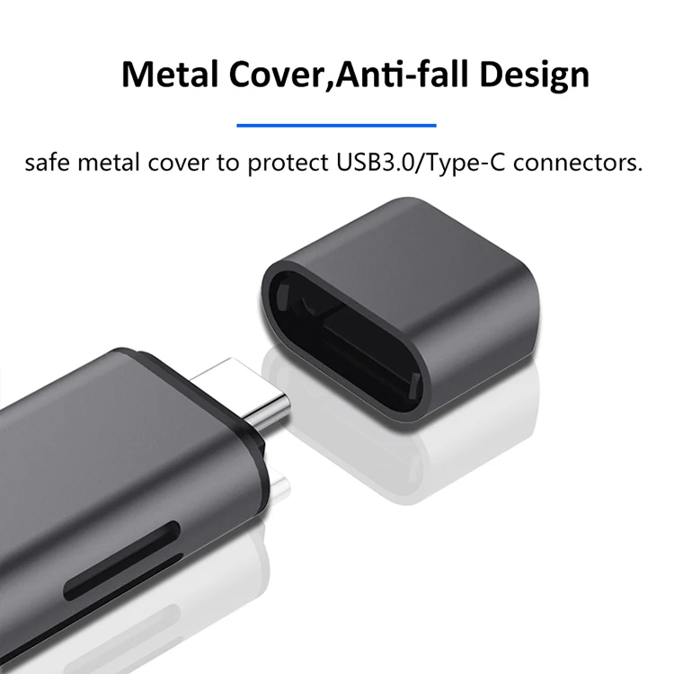 Считыватель sd-карт ult-best usb type C USB 3,0 OTG адаптер для карт памяти 2 слота для TF, SD, Micro SD, SDXC, SDHC, MMC, RS-MMC