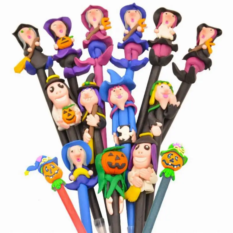 

300PC Halloween Festival DIY Decoration Supplies Ballpoint Pen Ghost Face Pumpkin Ballpoint Pen School Supply Halloween Gift