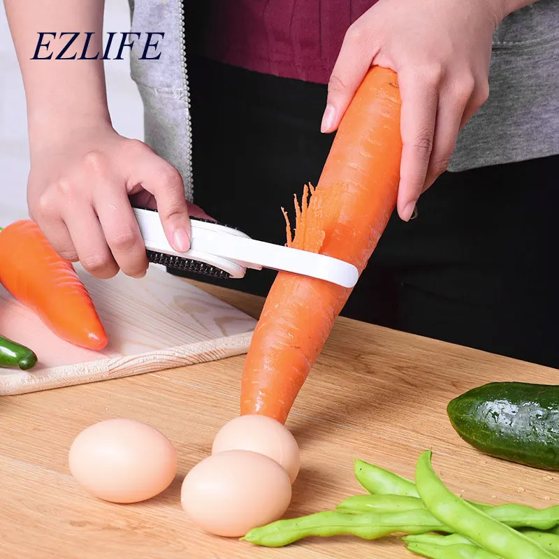 

EZLIFE Vegetable Peeler 3 ColorMultifunction Stainless Steel Graters Salad Potato Slicer Cutter and Cleaning Tool Kitchen Gadget