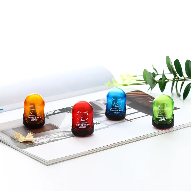 

Creative Korea stationery cute capsule bear pencil sharpener Kawaii Pencil Sharpener for Student Stationery Gift