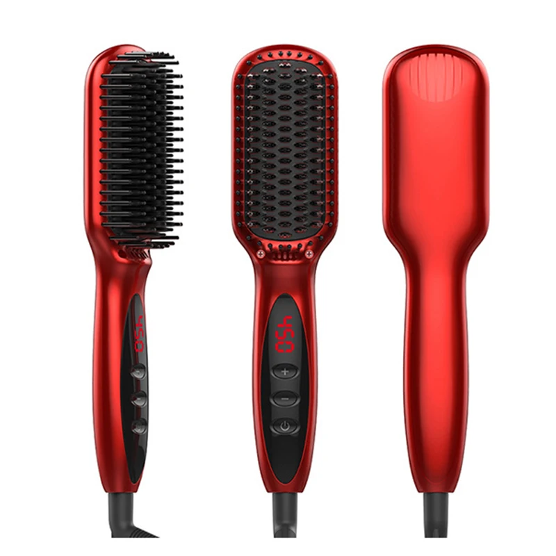 

Hair Brush Straightening Brush Electric Hair Straightener Heating Ceramic Comb 110V/220V