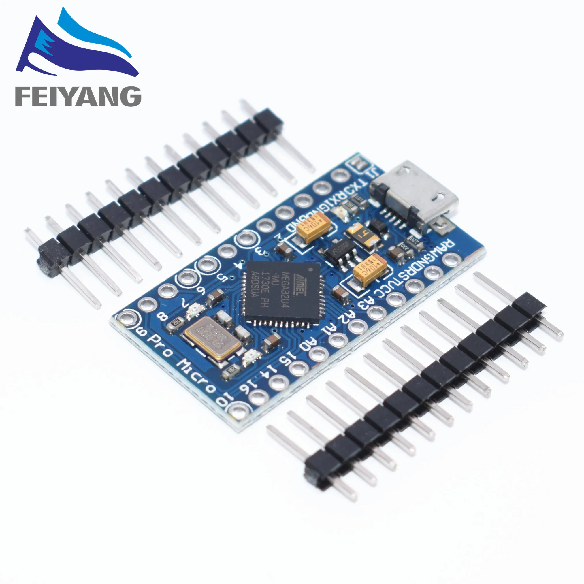

Free Shipping 10pcs Pro Micro ATmega32U4 5V/16MHz Module with 2 row pin header