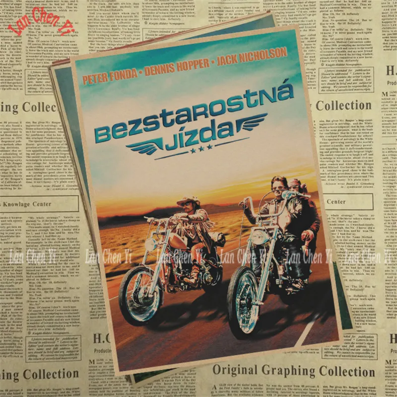 Фильм Easy Rider Винтаж рисунок постер украшение помещения Стикеры s настенный Декор