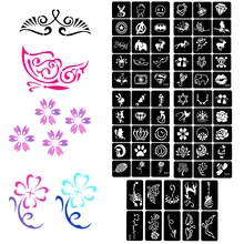 5 лист художественный трафарет татуировки дети милые картины шаблон небольшой аэрограф трафареты для татуировок хной 70 дизайн цветок Крылья Символ