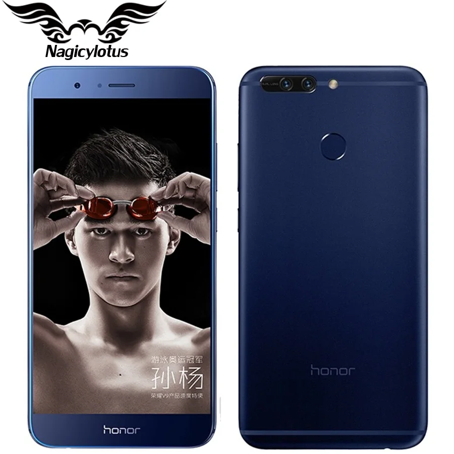 Original Huawei Honor V9 4G LTE Mobile Phone 5.7" 2560x1440 6GB RAM 64GB ROM Kirin960 Octa-Core Dual 12.0MP Camera Smart Phone