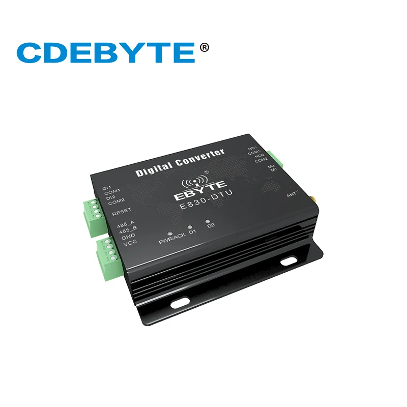 E830-DTU(2R2-433L) 433MHz Modbus RTU Switch Value Acquistion 2 Channel 30dBm Wireless RF Transceivers