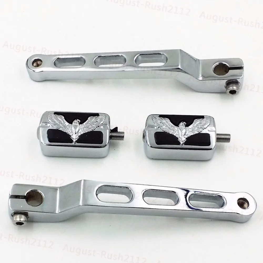 Chrome Heel Toe Gear Shifter Shift Lever + Eagle Peg For Harley FLST