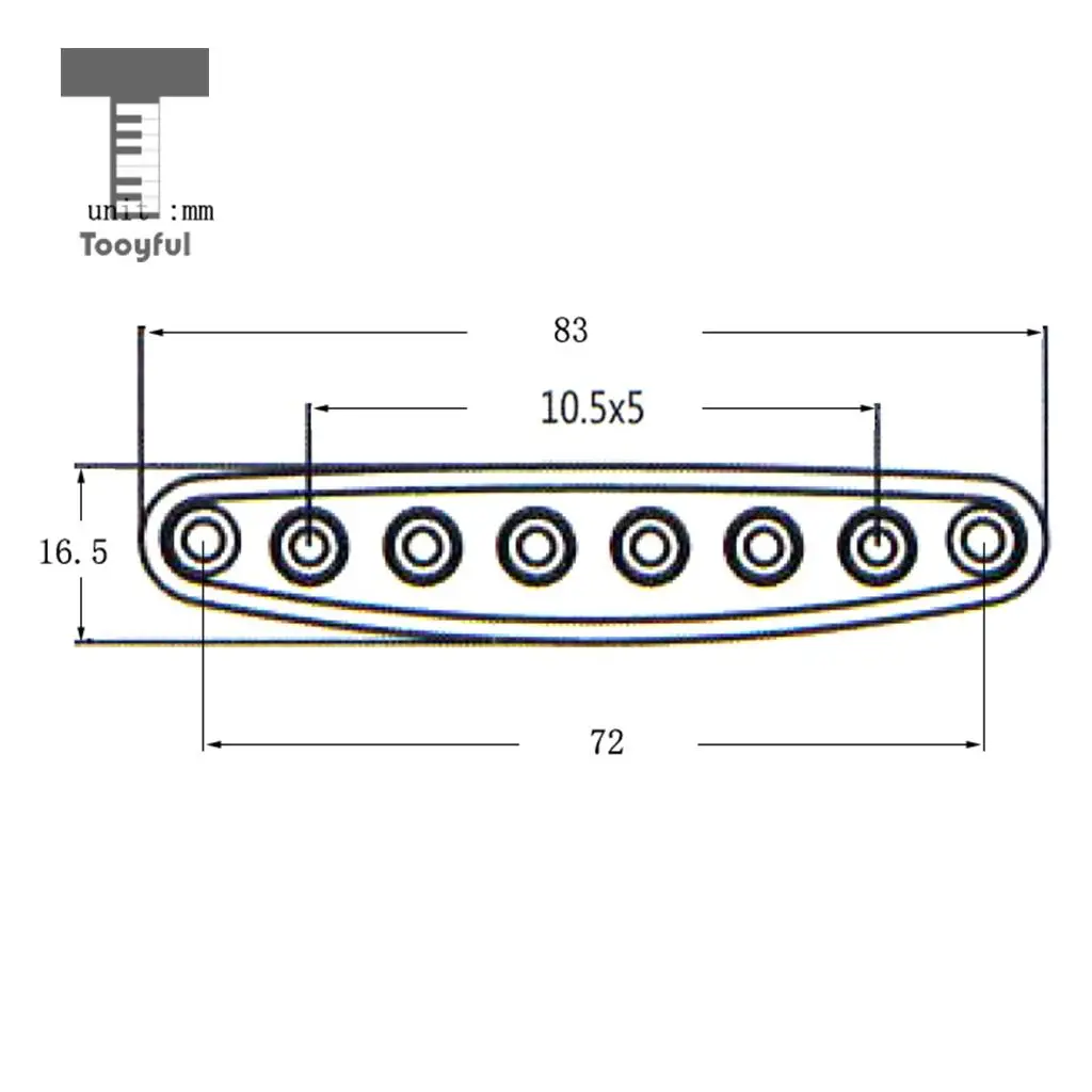 Tooyful 1Pc Electric Guitar Parts Bridge String Thru Body Ferrules Bushing Plate Black or Silver