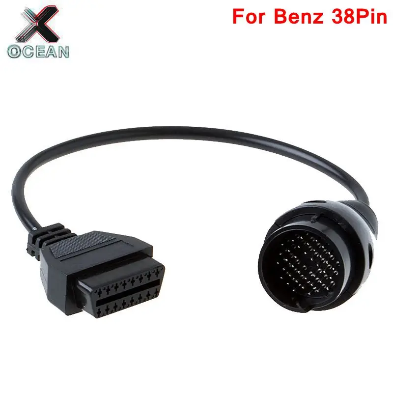 Высокое качество для MB 38 Pin до 16 OBD2 OBD диагностики адаптер Mercedes pin 38pin разъем Benz