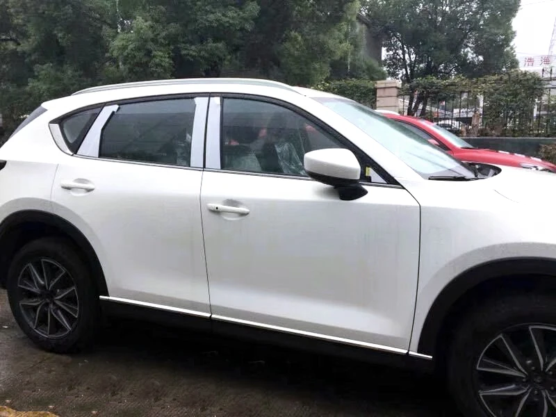 8 шт., молдинги на двери из нержавеющей стали, украшения для Mazda CX-5