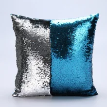 Factory selling two tone sequins throw pillows and covers continental mermaid decorative pillow cushion case sofa car DIY case