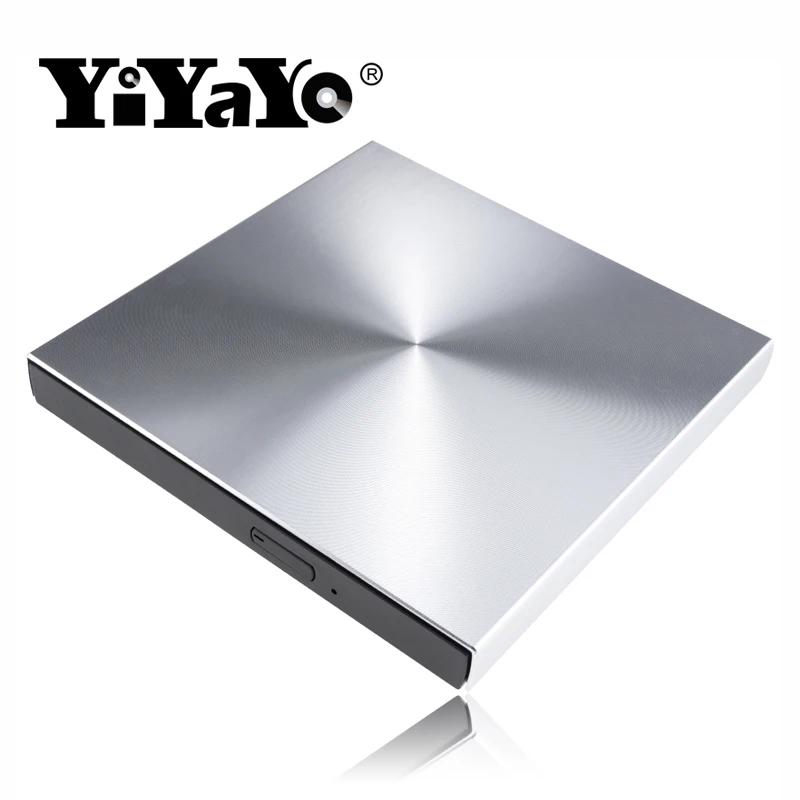 YiYaYo USB 3.0 Aluminum Alloy External DVD Burner CD Player Slim Portatil Optical Drive For MacBook Laptop/Windows Notebook