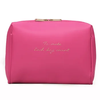 

2019 Fashion Portable Makeup Bags Golden font Storage Oxford Square Washing Cosmetic Holder Female Travel Organizer Toiletry Bag