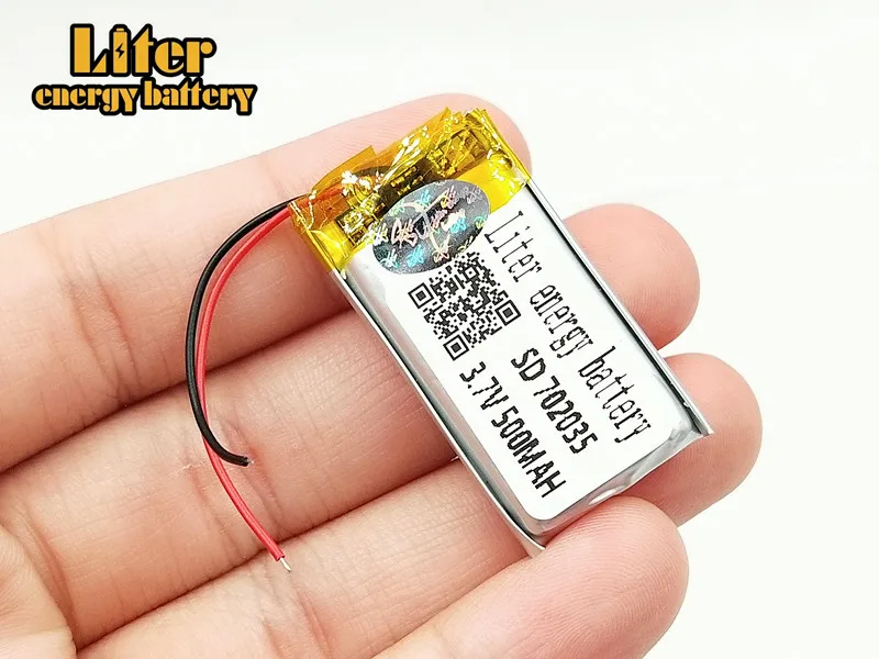 Rechargeable Polymer battery 500 mah 3.7 V 702035 smart home MP3 speakers Li-ion for dvr GPS mp3 mp4 power bank speaker | Электроника