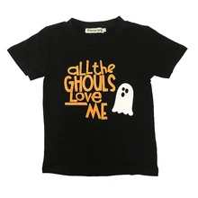 

Floral Pig Halloween T Shirts Kids Boy Short Sleeve All The Ghouls Love Me Print T Shirt Tops Kids Boy Funny Halloween Costumes