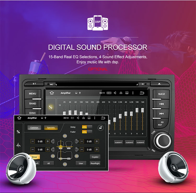 Perfect Isudar 2 Din Auto Radio Android 9 For Audi/A4/S4 2002-2008 Quad Cores RAM 2GB Car Multimedia Video DVD Player GPS USB DVR FM/AM 8