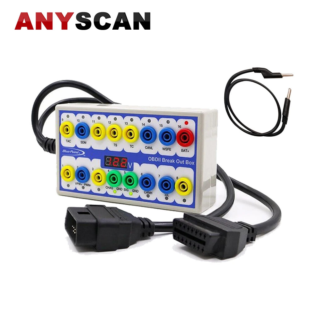 

OBD 2 Breakout Box Car OBD OBDII Protocol Detector Auto Can Diagnostic Connector