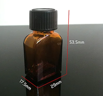 

100pcs/lot 8ML Amber Glass Essential Oil Bottle Orifice Reducer & cap Brwon Glass Vials Screw cap bottles