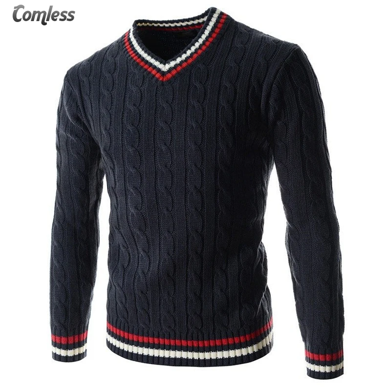 2016 New Winter Style High Quality Men Sweaters V neck Design Christmas