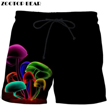 

ZOOTOP BEAR 3D Print Men Shorts Colour Mushroom Casual Cool Summer Men Elastic Waist Beach Shorts Male Fitness Shorts Drop Ship