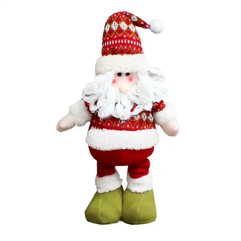 Рождественский растягивающийся Санта Клаус Снеговик Олень телескопическая кукла украшение Рождественская елка висячие украшения кулон подарок 1 шт - Цвет: A