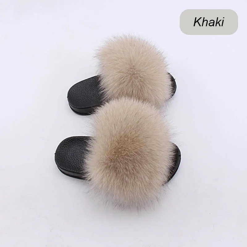 children slippers fox fur (1)
