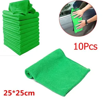 

10Pcs Soft Cloths Cleaning Duster Microfiber Car Wash Towel Auto Care Detailing Car Wash Cloth 25*25cm YJJ2