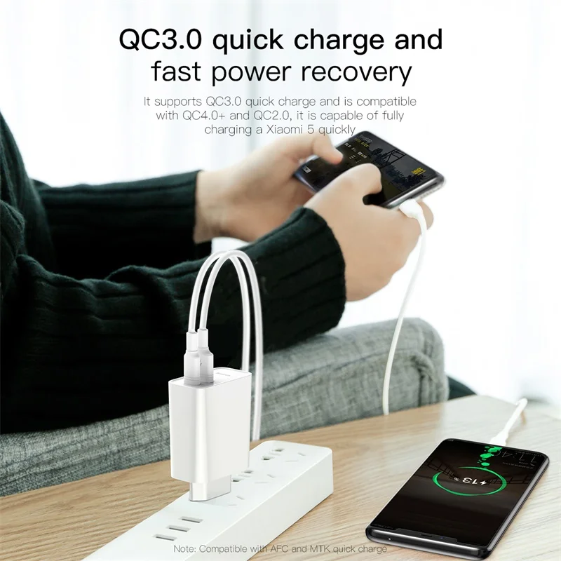 Baseus Quick Charge 4,0 3,0 USB Зарядное устройство для iPhone Xiaomi samsung huawei SCP QC4.0 QC3.0 QC C PD для быстрого настенного мобильный телефон Зарядное устройство