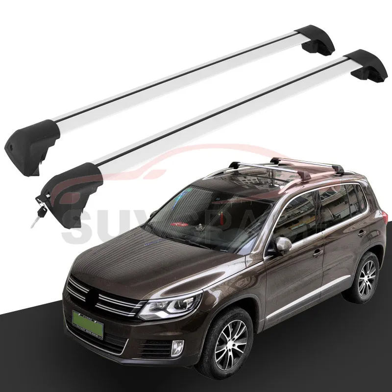Crossbars для Volkswagen VW Tiguan 2010 2011 2012 2013 2014 2015 2016 Тихая багажная полка багажа багажник на
