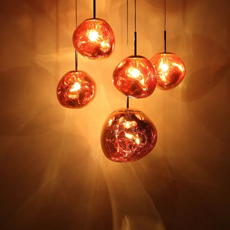 Креативный художественный стеклянный подвесной светильник из расплавленного камня, подвесной светильник из лавы, подвесной светильник E27, светильник для бара, ресторана, магазина, кафе