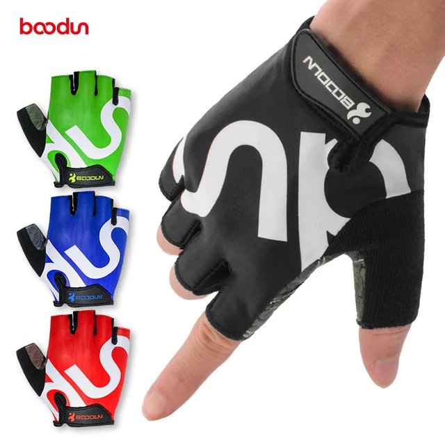 Boodun Gym Weightlifting Gloves Body Building Half Finger Workout Fitness Gloves Shockproof An-slip Sports Training Gloves