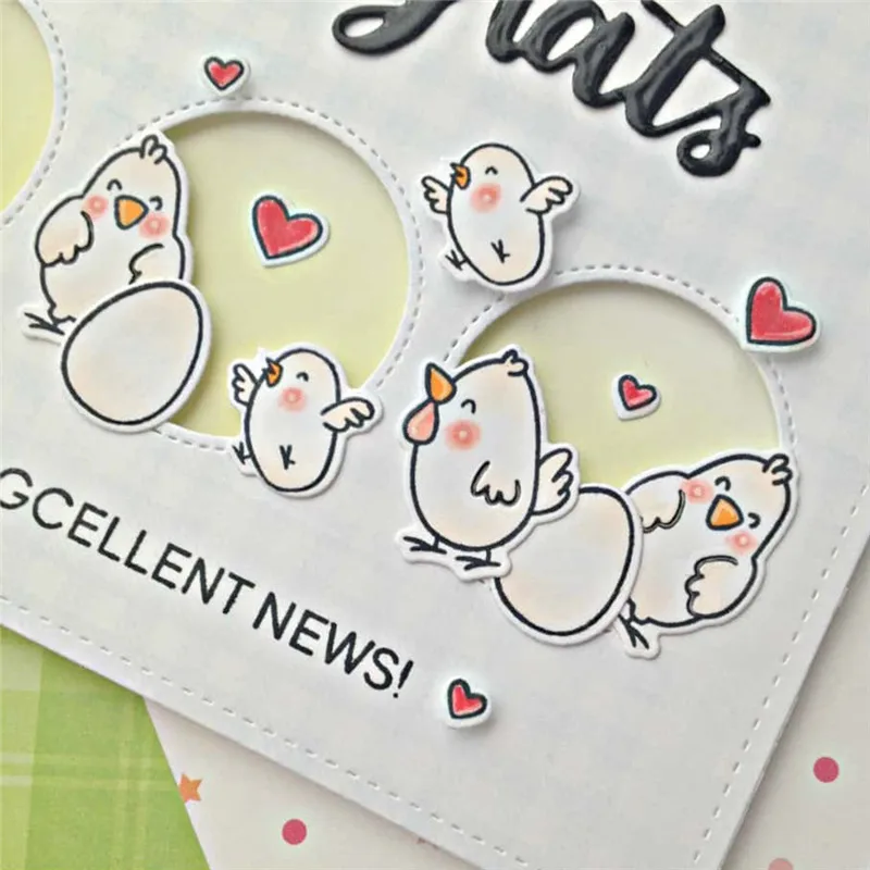

DiyArts Baby Birthday Chick Egg Metal Die Cuts Cutting Dies for DIY Scrapbooking Embossing Paper Cards Making Decorative Craft