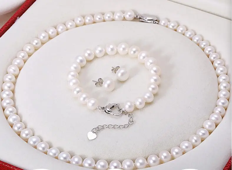 

80%OFF10-11mm 16-20&7.5-8.5INCH AAA Akoya White Pearl Necklace Bracelet Earrings