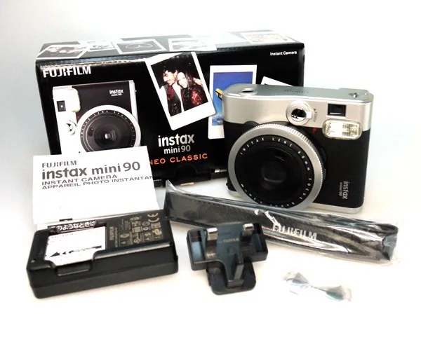 Fujifilm Instax Mini 90 NEO Classic коричневая мгновенная пленка камера+ Fuji Instax Mini Instant White Edge 50 пленка