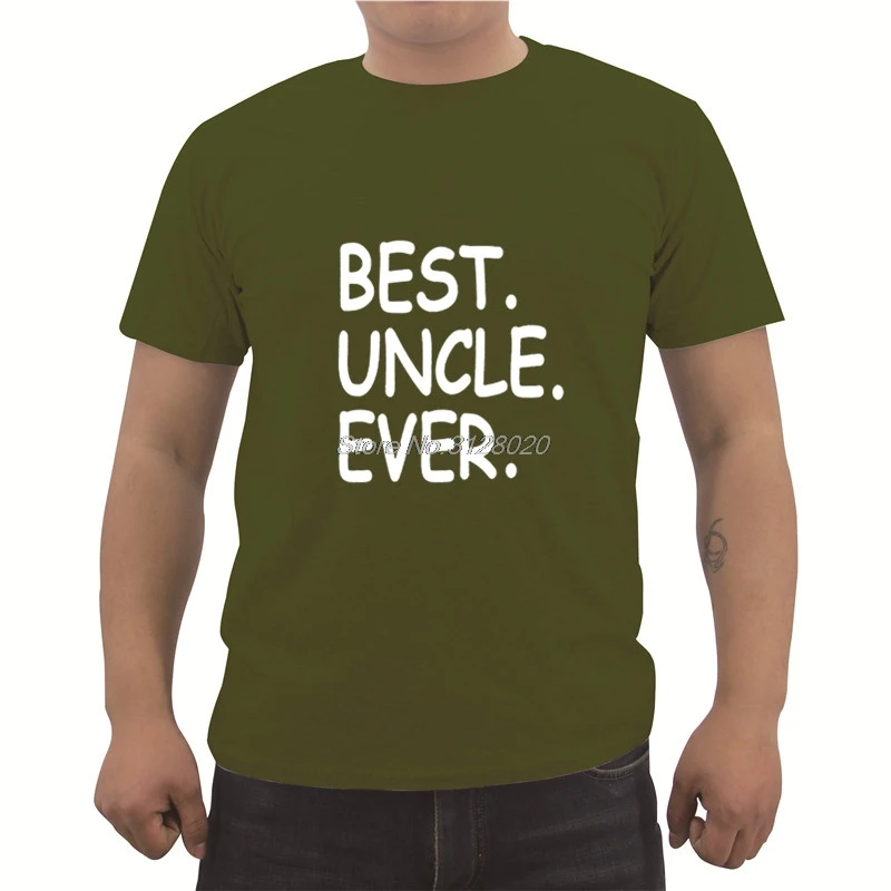 Лучший дядя никогда футболка дядя подарок летняя Повседневное хлопок короткий рукав с О-образным вырезом футболка классная Футболки-топы Фитнес в уличном стиле - Цвет: Army green