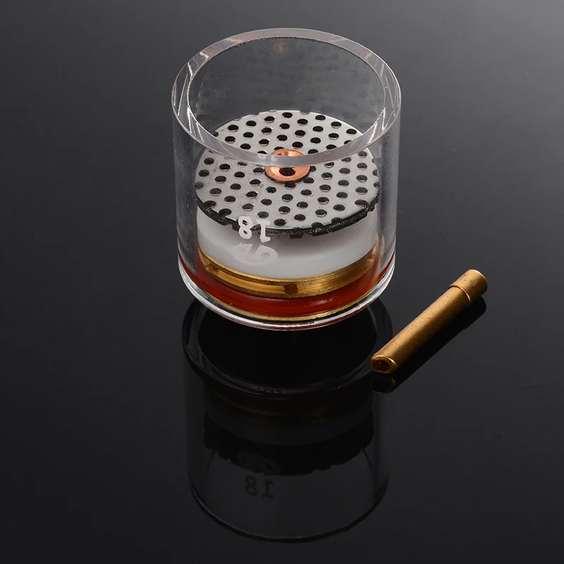5pcs/set Tig Welding Torch Stubby Cup Gas Collet Body Lens Kit for WP-9/20/25 3/32" 2.4 mm TIG Welding Torch