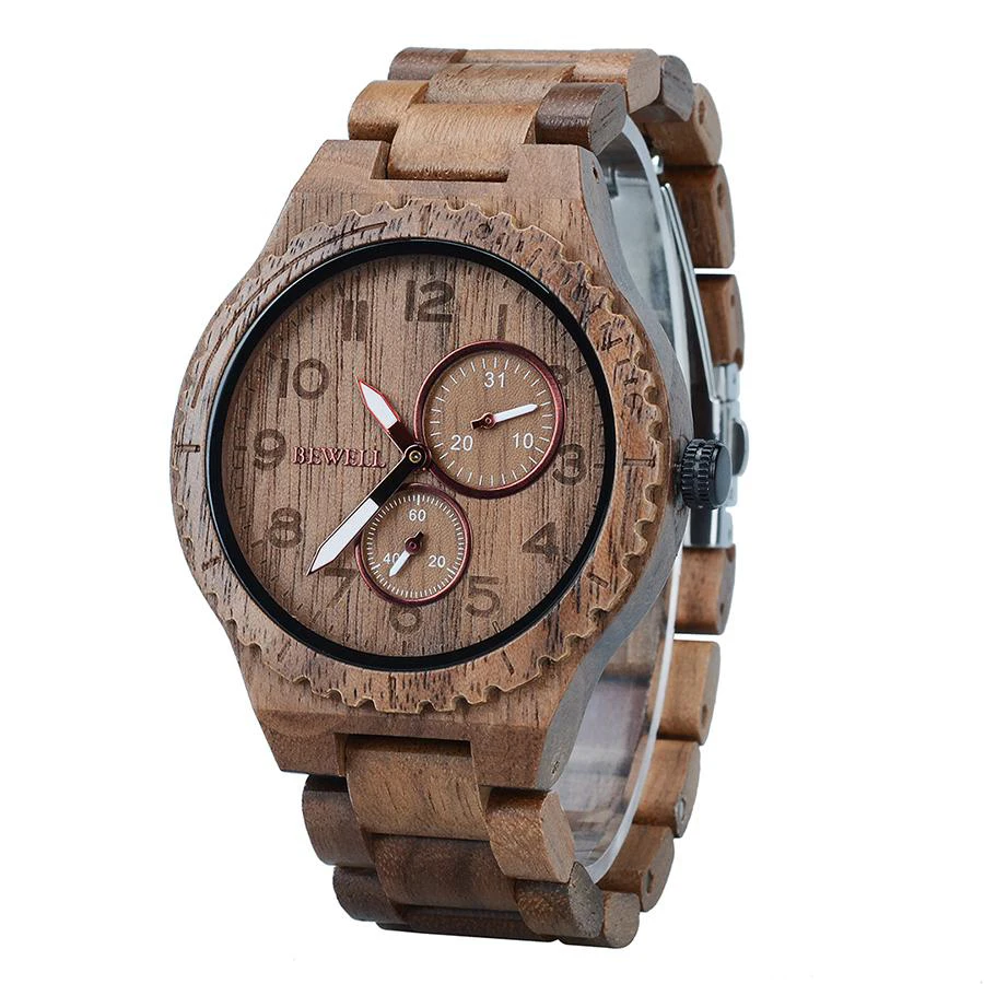 wood men analogue watches