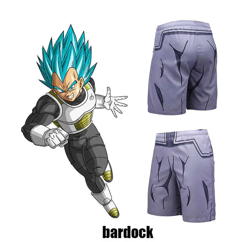 Золотой Dragon Ball Z костюм из аниме Наруто летние пляжные шорты мужские пляжные шорты быстросохнущие плавки одежда для купания шорты для плавания - Цвет: Золотой