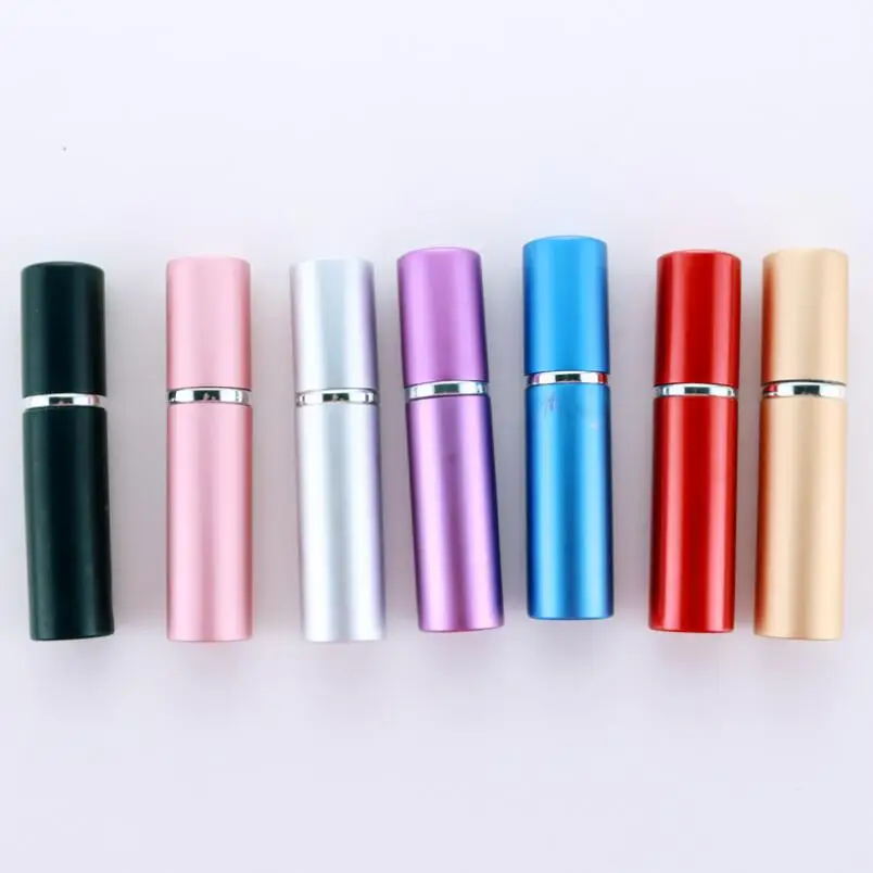 

5ml Mini Spray Perfume Bottle Travel Refillable Empty Cosmetic Container Atomizer Aluminum Refillable Bottles LX4141