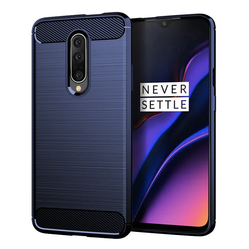 Для Oneplus 7 Pro Чехол для One plus 7 7Pro 6 6T 5 5T 3 задняя крышка из углеродного волокна для OnePlus 7 Pro Мягкий защитный чехол из ТПУ - Цвет: Navy